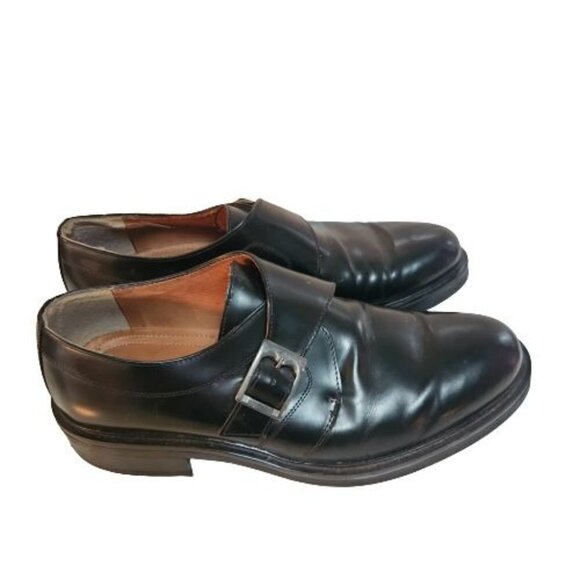 Bass Other - Bass Vintage Black Leather Made In Italy Single Monk Strap Dress Shoes Size 12M